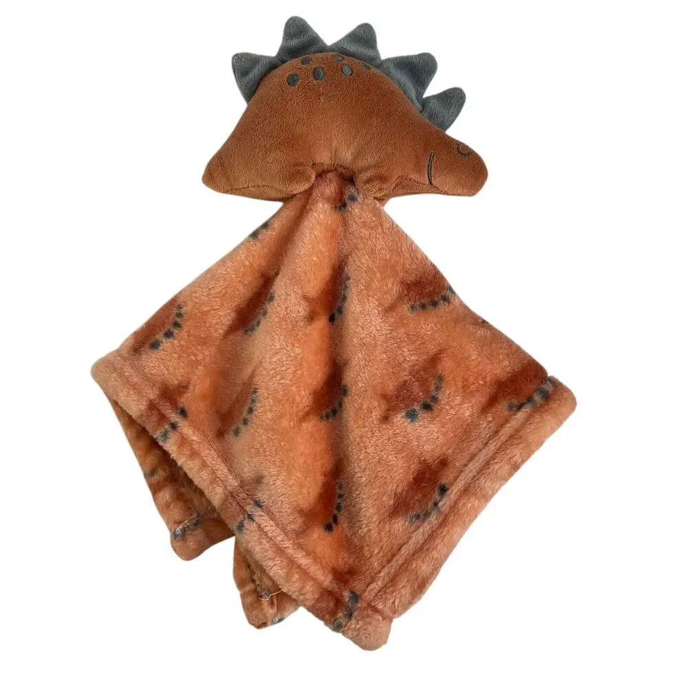 Hudson Baby Dinosaur‎ Lovey Security Blanket Stegosaurus Dino Brown Plush Soft